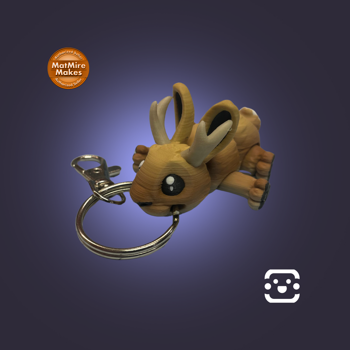 Chibi Jackalope Fidget / Keychain