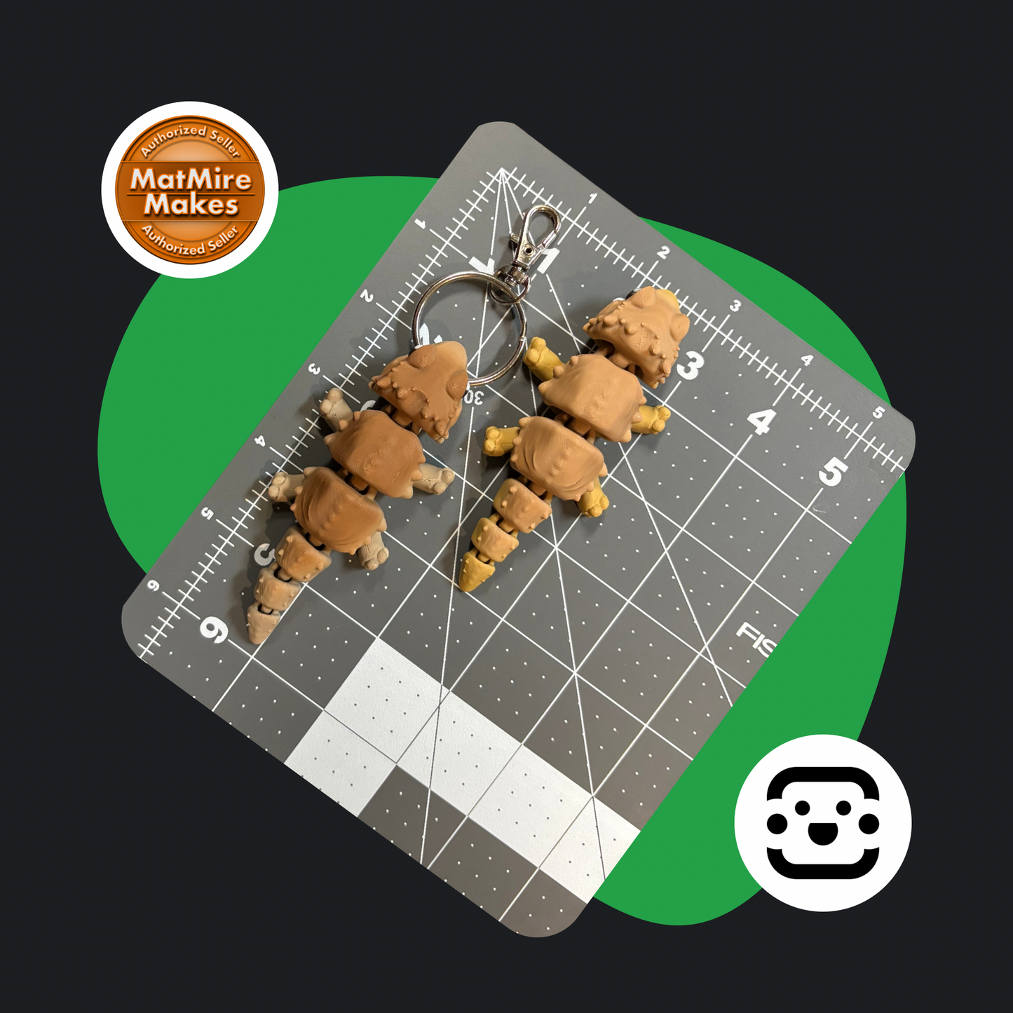 Chibi Bearded Dragon Keychain / Fidget