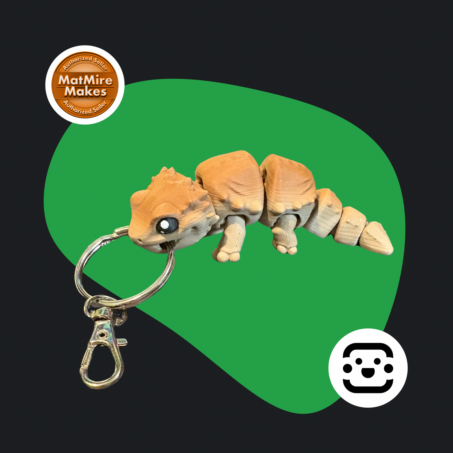 Chibi Bearded Dragon Keychain / Fidget