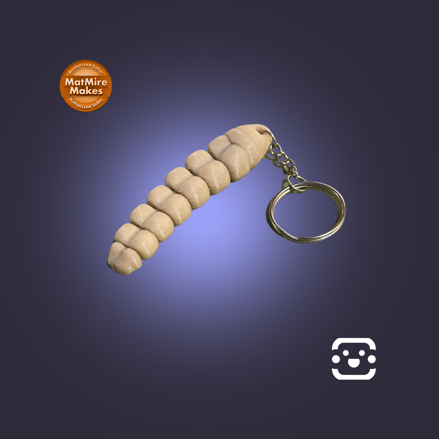 Fake Rattlesnake Rattle Keychain