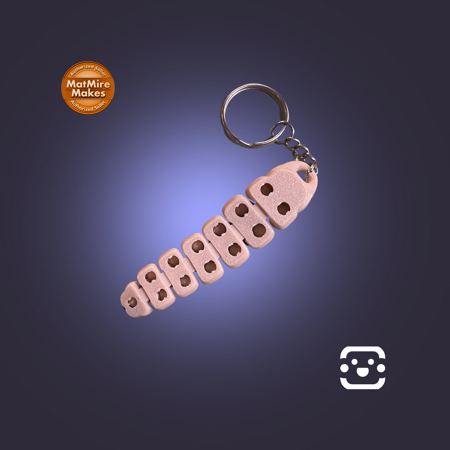 Fake Rattlesnake Rattle Keychain