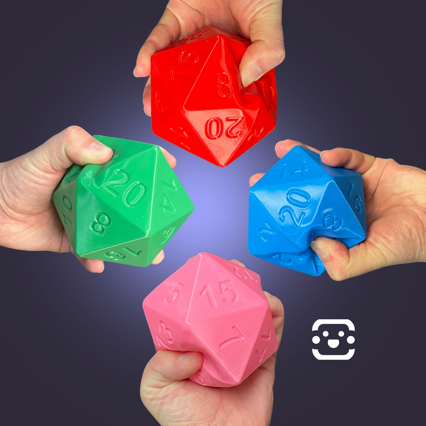 Jumbo Flex D20 (TPU, squishy, Rubber-like)
