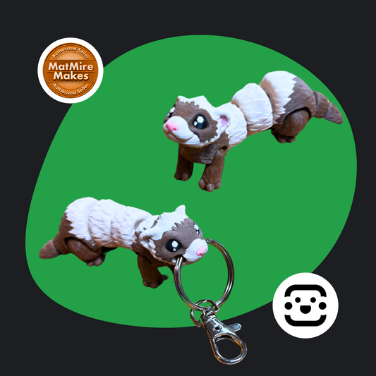 Chibi Ferret Keychain / Fidget