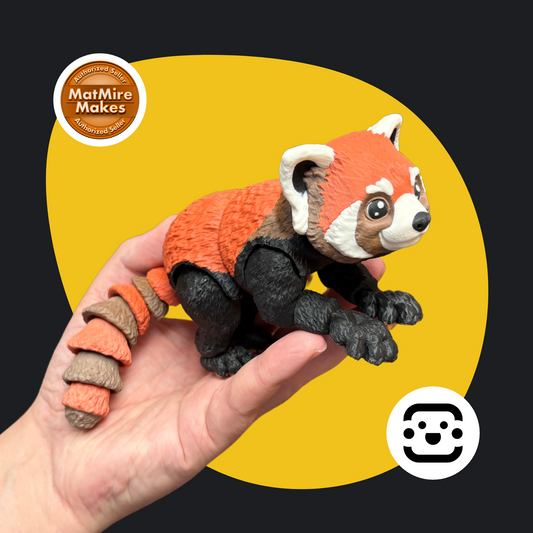 Articulated Red Panda Figure