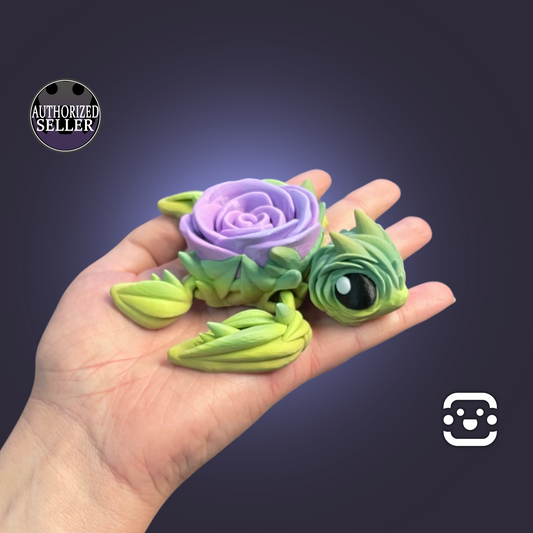 Roseurtle - Rose Turtle - 3D Printed - Articulated / Flexi / Fidget / Toy